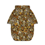 Coffee Drawing Pattern Print Dog Zip Up Hoodie