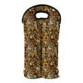 Coffee Drawing Pattern Print Double Neoprene Wine Tote