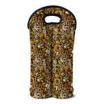 Coffee Drawing Pattern Print Double Neoprene Wine Tote