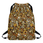 Coffee Drawing Pattern Print Drawstring Backpack