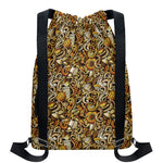Coffee Drawing Pattern Print Drawstring Backpack