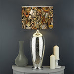 Coffee Drawing Pattern Print Drum Lamp Shade