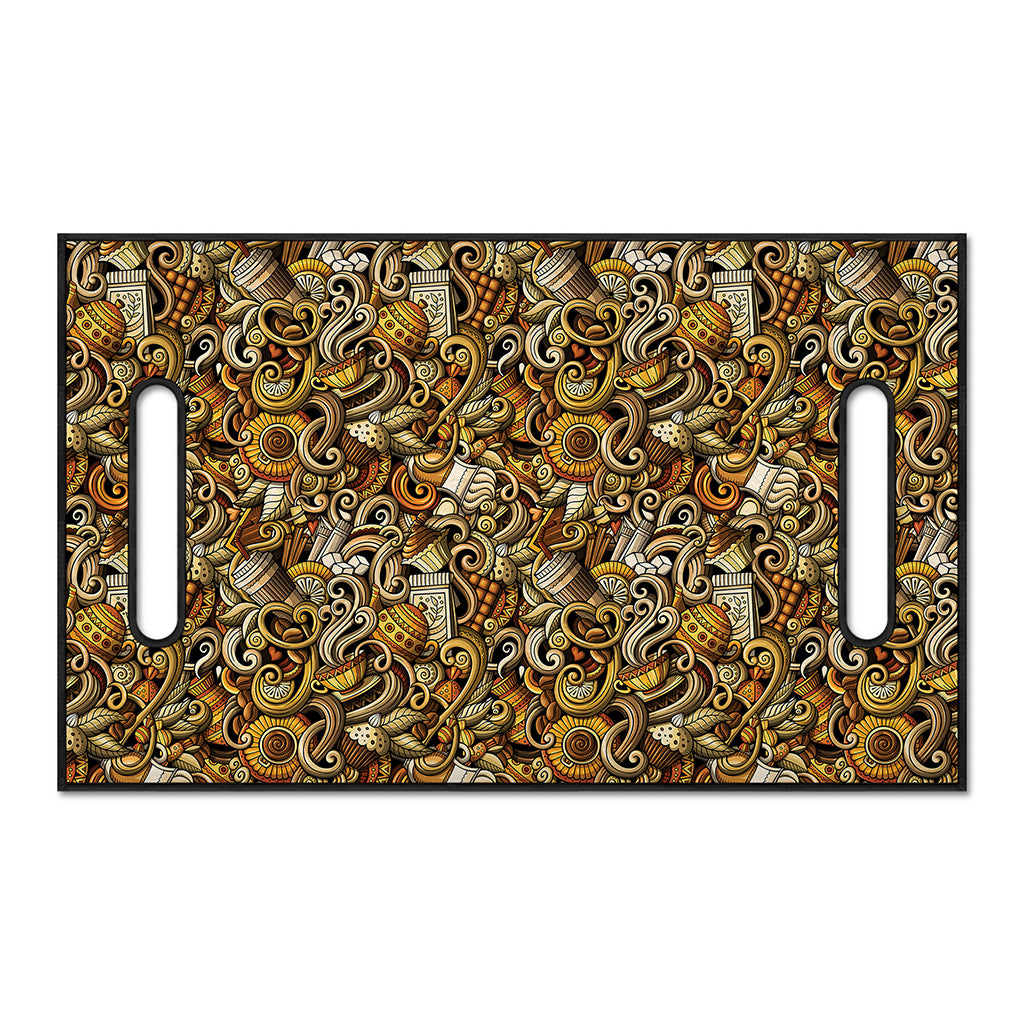 Coffee Drawing Pattern Print Golf Cart Seat Cover