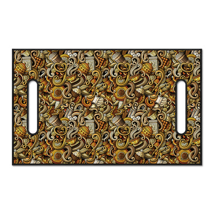 Coffee Drawing Pattern Print Golf Cart Seat Cover
