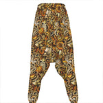 Coffee Drawing Pattern Print Hammer Pants