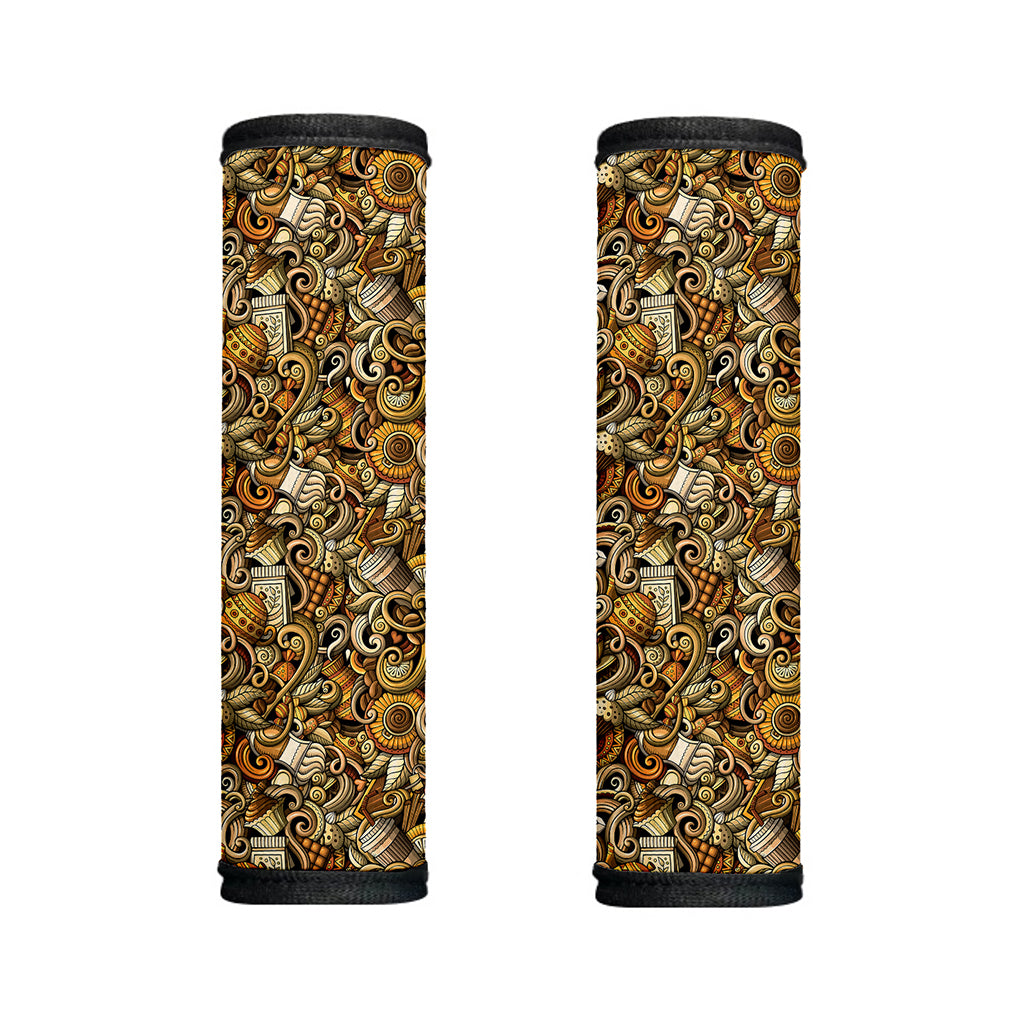 Coffee Drawing Pattern Print Handle Covers