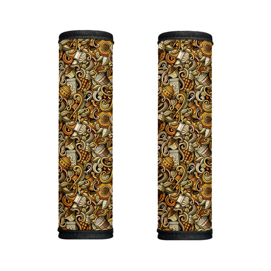 Coffee Drawing Pattern Print Handle Covers