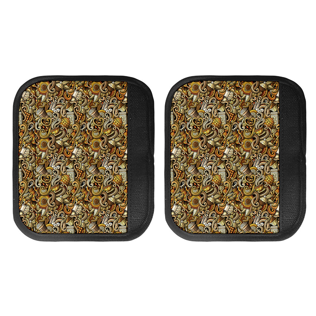 Coffee Drawing Pattern Print Handle Covers