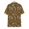 Coffee Drawing Pattern Print Hawaiian Shirt