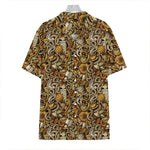 Coffee Drawing Pattern Print Hawaiian Shirt