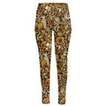 Coffee Drawing Pattern Print High-Waisted Pocket Leggings
