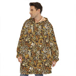 Coffee Drawing Pattern Print Hoodie Blanket