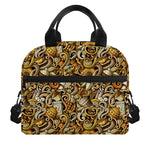 Coffee Drawing Pattern Print Insulated Lunch Bag