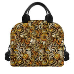 Coffee Drawing Pattern Print Insulated Lunch Bag