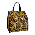 Coffee Drawing Pattern Print Insulated Lunch Tote