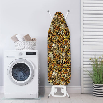 Coffee Drawing Pattern Print Ironing Board Cover