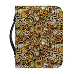 Coffee Drawing Pattern Print Leather Bible Cover