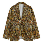 Coffee Drawing Pattern Print Men's Blazer