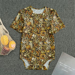 Coffee Drawing Pattern Print Men's Bodysuit