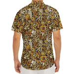 Coffee Drawing Pattern Print Men's Deep V-Neck Shirt