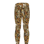 Coffee Drawing Pattern Print Men's leggings