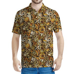 Coffee Drawing Pattern Print Men's Polo Shirt