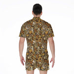 Coffee Drawing Pattern Print Men's Rompers