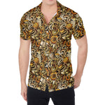 Coffee Drawing Pattern Print Men's Shirt