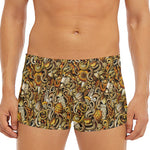 Coffee Drawing Pattern Print Men's Short Boxer Briefs