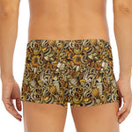 Coffee Drawing Pattern Print Men's Short Boxer Briefs