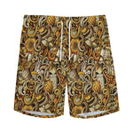 Coffee Drawing Pattern Print Men's Sports Shorts