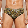 Coffee Drawing Pattern Print Men's Swim Briefs