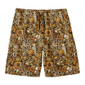 Coffee Drawing Pattern Print Men's Swim Trunks