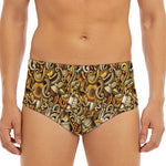 Coffee Drawing Pattern Print Men's Triangle Swim Briefs