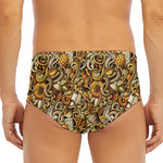 Coffee Drawing Pattern Print Men's Triangle Swim Briefs