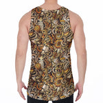 Coffee Drawing Pattern Print Men's Velvet Tank Top