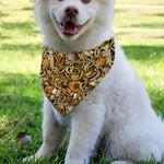 Coffee Drawing Pattern Print Over The Collar Dog Bandana