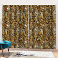 Coffee Drawing Pattern Print Pencil Pleat Curtains
