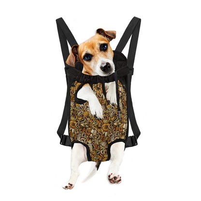 Coffee Drawing Pattern Print Pet Carrier Backpack