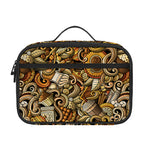 Coffee Drawing Pattern Print Portable Lunch Bag