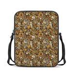Coffee Drawing Pattern Print Rectangular Crossbody Bag