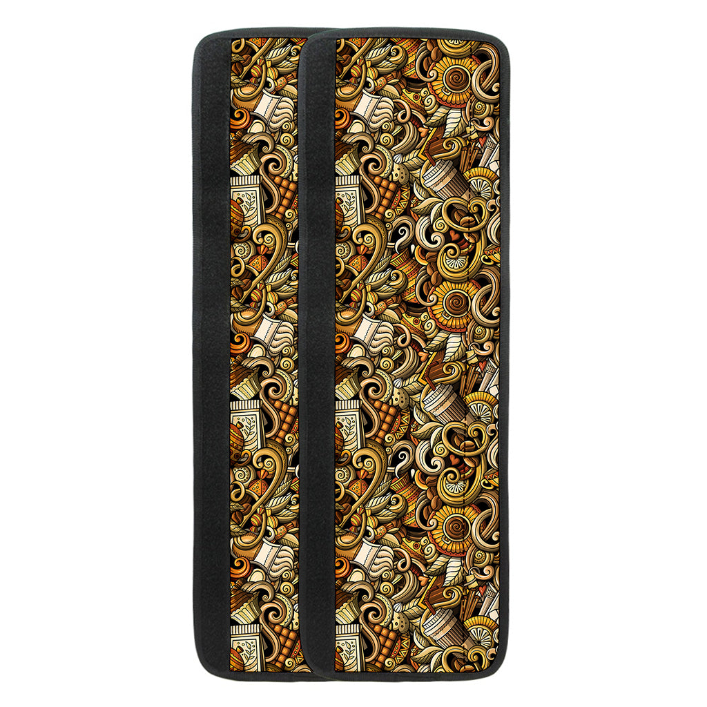 Coffee Drawing Pattern Print Refrigerator Handle Covers