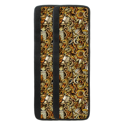 Coffee Drawing Pattern Print Refrigerator Handle Covers