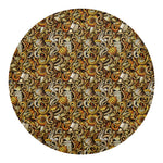 Coffee Drawing Pattern Print Round Blanket