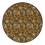 Coffee Drawing Pattern Print Round Floor Mat
