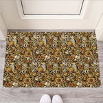Coffee Drawing Pattern Print Rubber Doormat