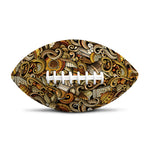 Coffee Drawing Pattern Print Rugby Ball