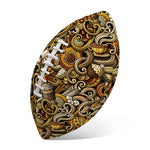 Coffee Drawing Pattern Print Rugby Ball
