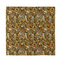 Coffee Drawing Pattern Print Silk Bandana