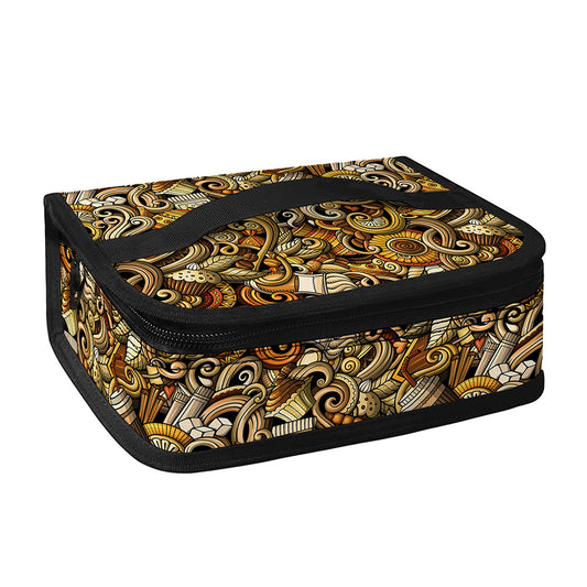 Coffee Drawing Pattern Print Small Lunch Bag